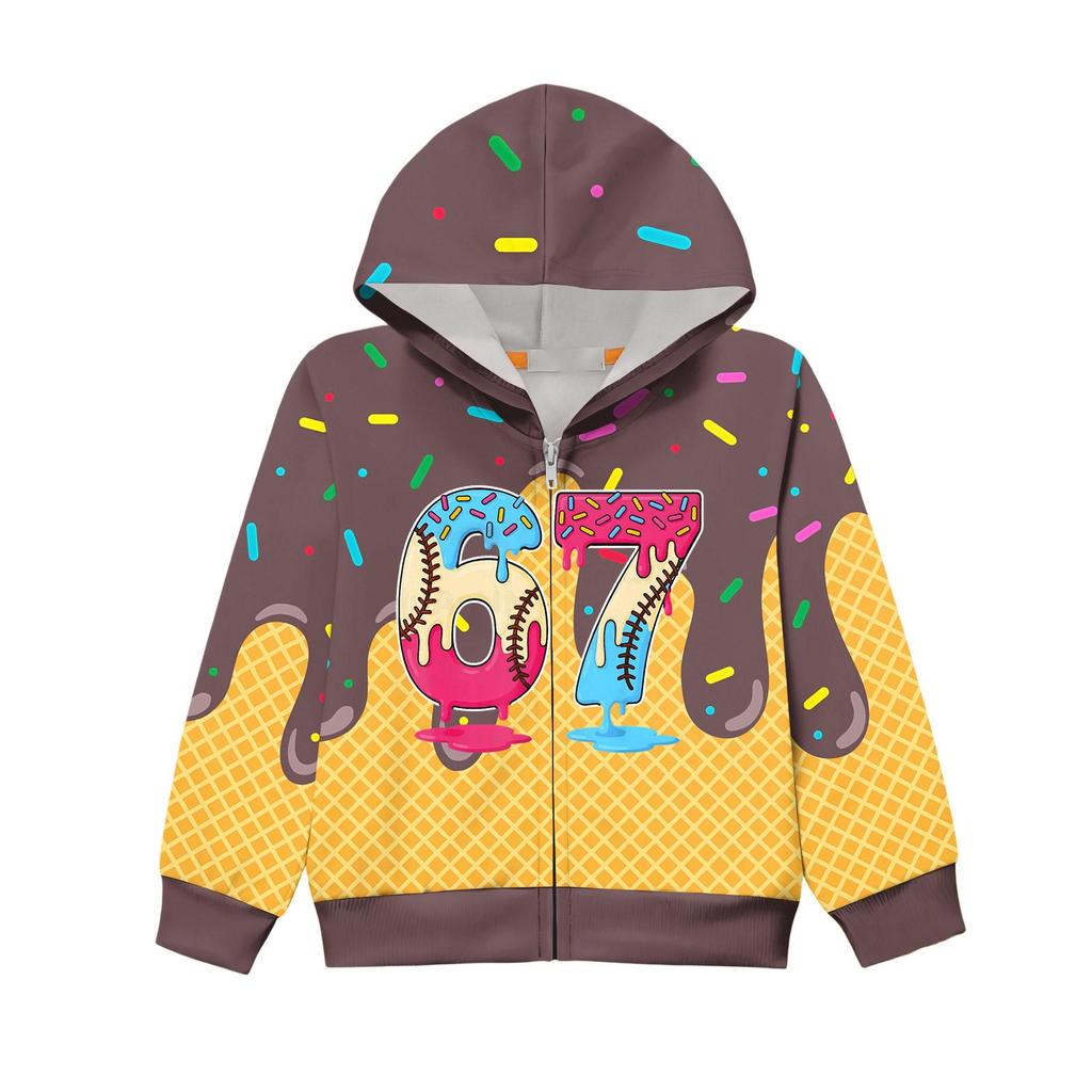 Kinder Langarm Locker Bedruckte Reißverschlussjacke