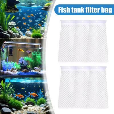6/12 Stück 4 Zoll 150 Mikron Filtersocken Wiederverwendbar 3D Wabenmuster Aquarium Filterbeutel für Süßwasser Salzwasser Aquarium Teich Sumpfbecken Überläufe
