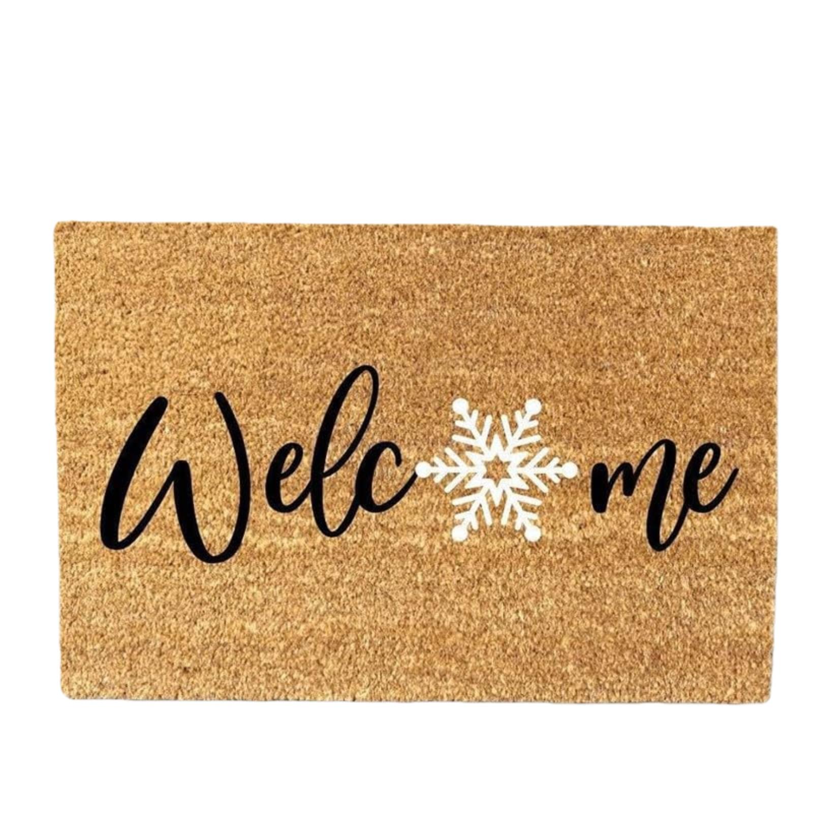 

Welcome Snowflake Doormat, Winter Doormat, Welcome Mat, Winter Decor, Outdoor Rug, Christmas Doormat, Front Doormat, Christmas Decor, Snow 16x24 Inch One Size