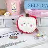 Korean Style Plush Coin Purse & Keychain - Breakfast Food Design, Large Capacity Pencil Case, Portable Storage Bag