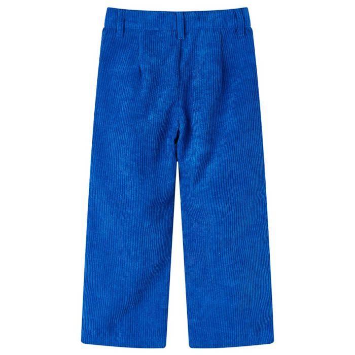 Pantalons pour enfants velours côtelé bleu cobalt 92/104/116/128/140
