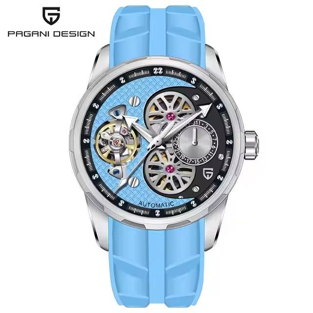 PAGANI DESIGN Brandneue Tourbillon Herren Mechanische Uhr Luxus 100M Wasserdicht Saphirglas Skelett Automatikuhr für Herren