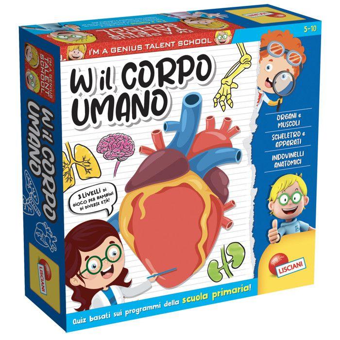Jeu éducatif - LISCIANIGIOCHI - I'm a Genius TS W Le Corps Humain - Quiz, 3 niveaux de difficulté