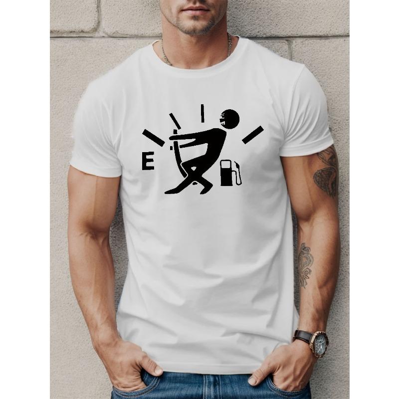 

European sizes Men s Casual Short Sleeve T-Shirt with Geometric Print - Breathable, Round Neck, Machine Washable - Perfect for Summer 4XL білий