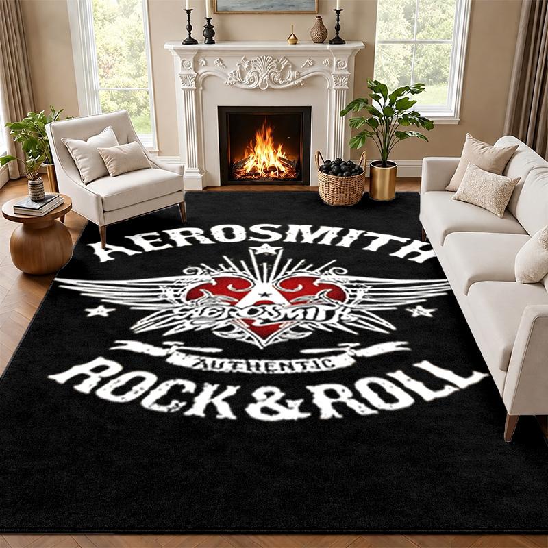 Aerosmith Carpet Door Mat for Living Room or Bedroom Protective Mat Under Chair Office Decoration Christmas Gift Birthday Present