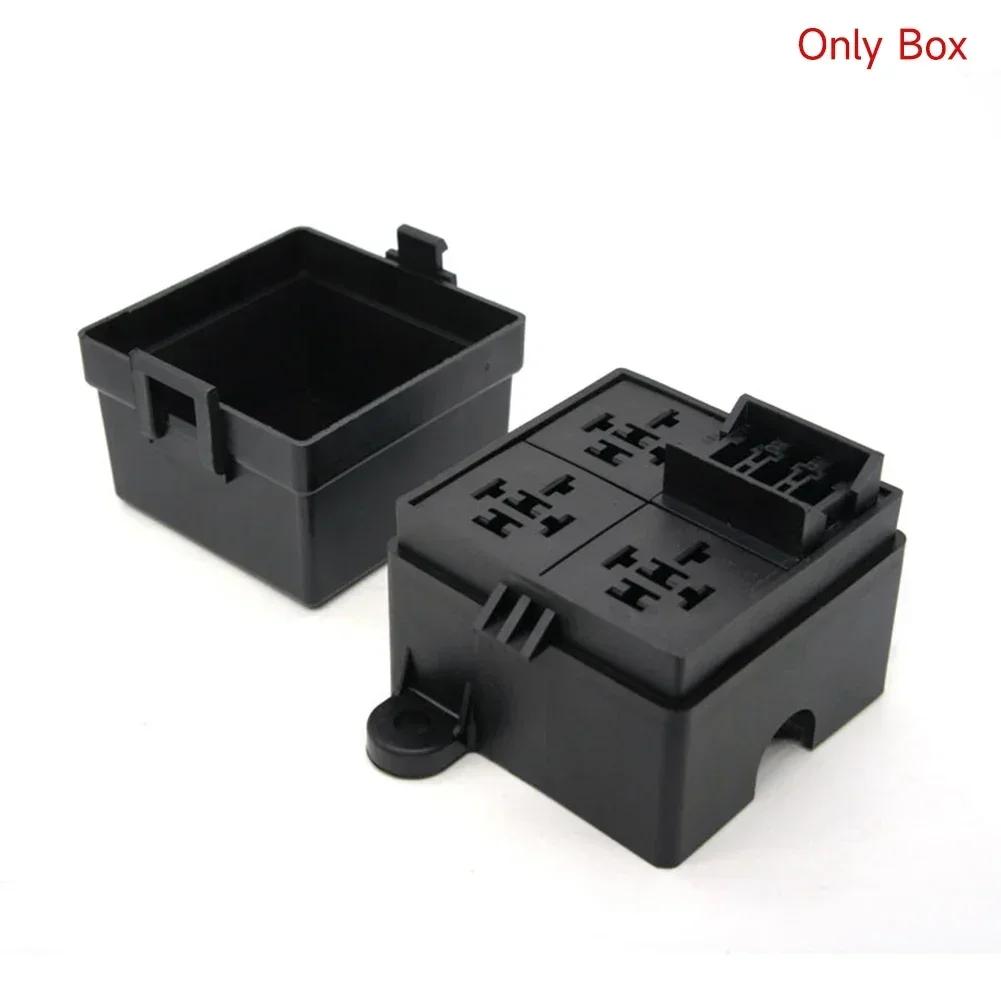DC12V/24V Car Fuse Holder 3 Way Fuse Relay Box Circuit Protection Fuse Holder 4/5 Pin 40A 80A Box for Car Truck Marine RV Boat