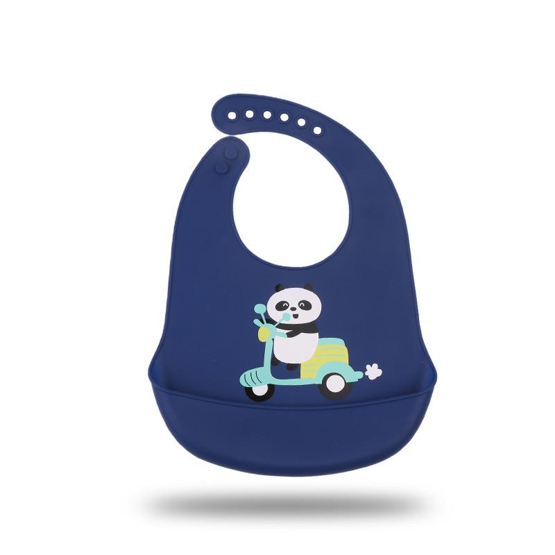 Waterproof Food-Grade Silicone Baby Bib - Leak-Proof, Self-Feeding, Drool Protection