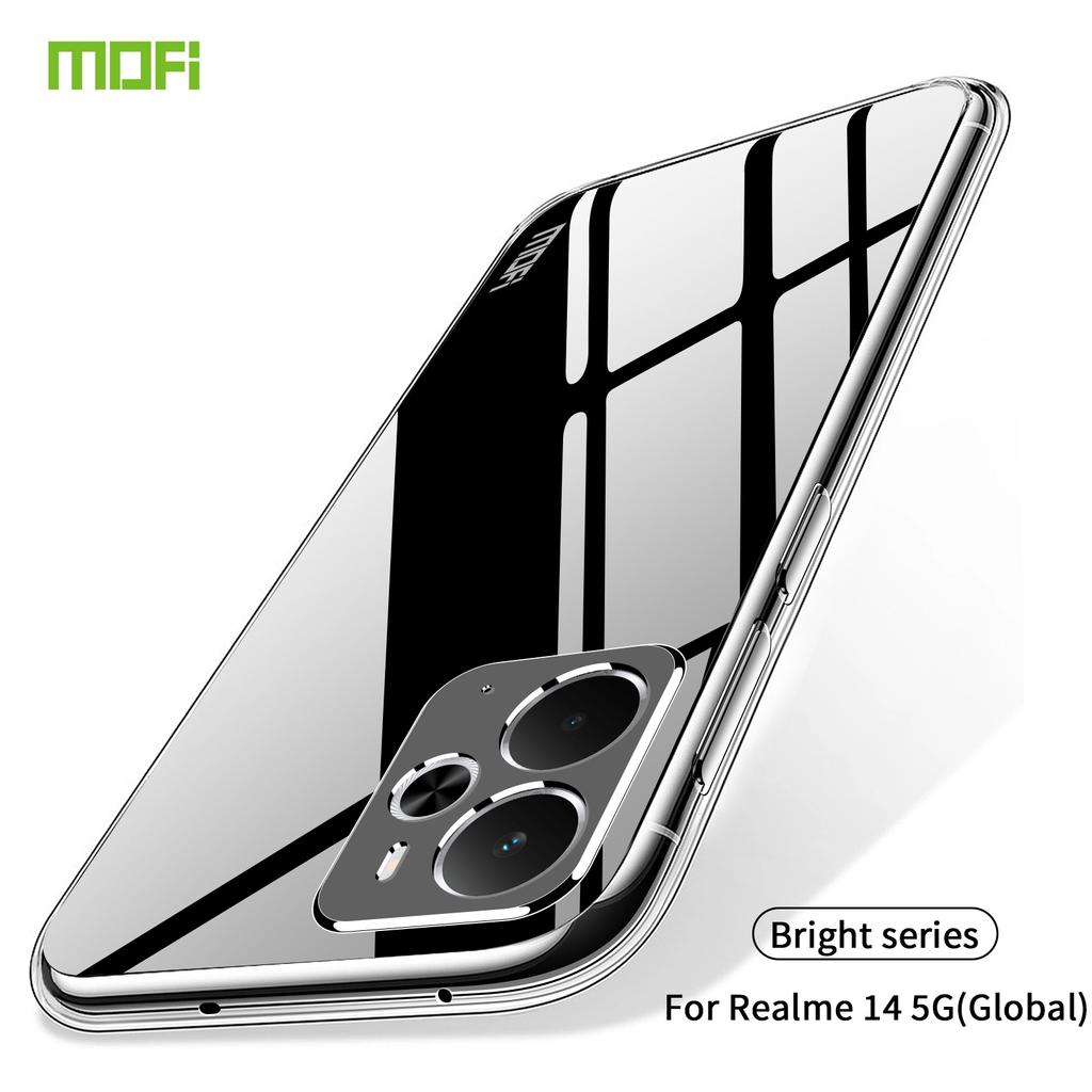 For Realme 14 5G Clear Phone Case MOFI Ultra-Thin TPU Phone Back Cover