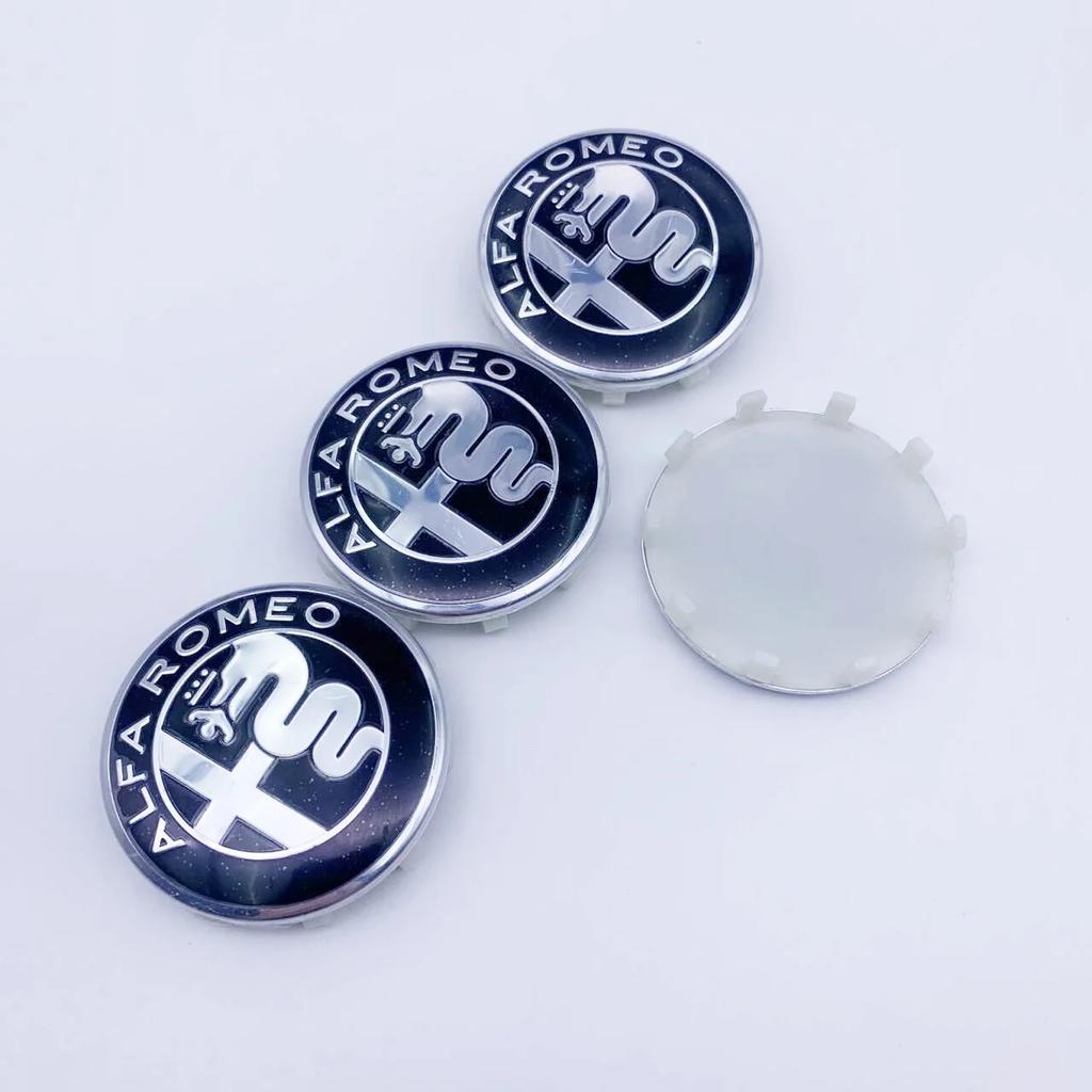 Car Stickers For Alfa Romeo 4pcs 60MM 10pin GTAM 159 147 166 Car Emblems Wheel Center Covers Hub Cap Stickers for Alfa Romeo Giu