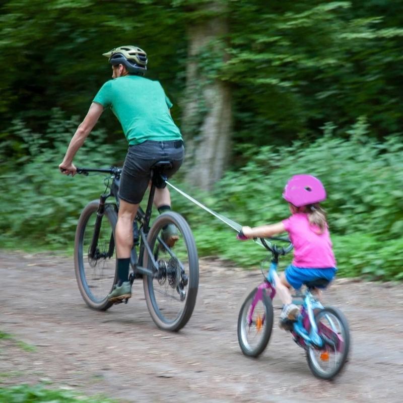 Retractable Bike Tow Rope Belt Strap Parent-Child Pull Traction Rope Bike Towing System Bike Bungee Tow Rope Pull Strap