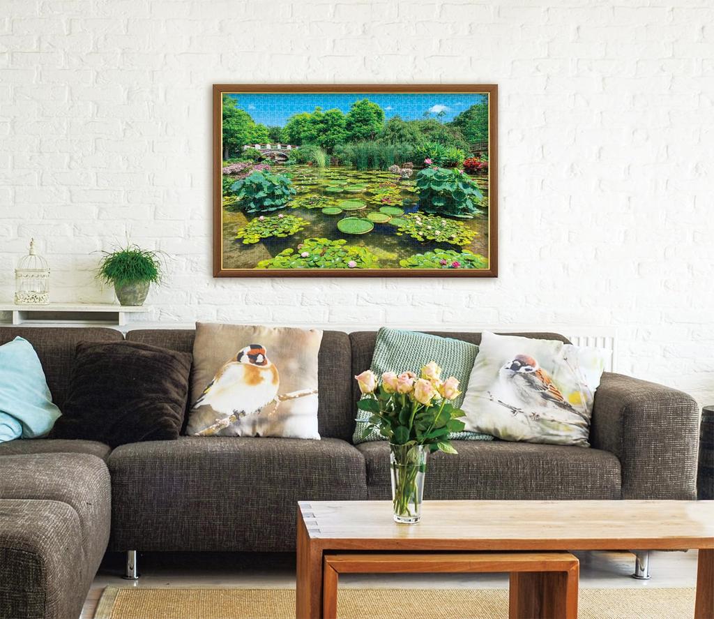 Apple One Jigsaw Shining Green Water Forest 1000-piece Puzzle (50x75cm)