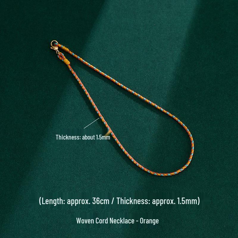 Handmade Braided Necklace: Colorful Soft Rope Lanyard & Women's Clavicle Chain Pendant