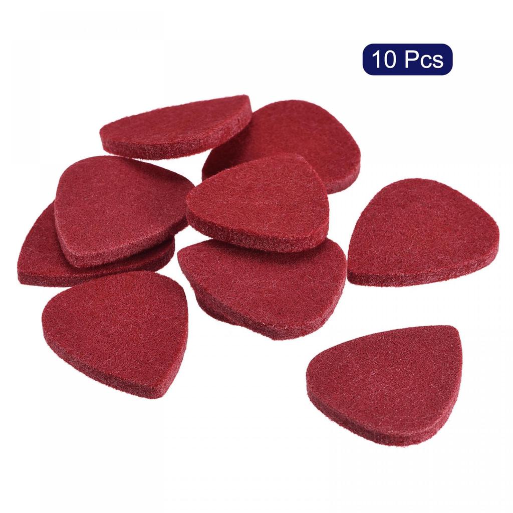 uxcell Felt Guitar Picks, 3mm Thickness, Red (10-Pack)