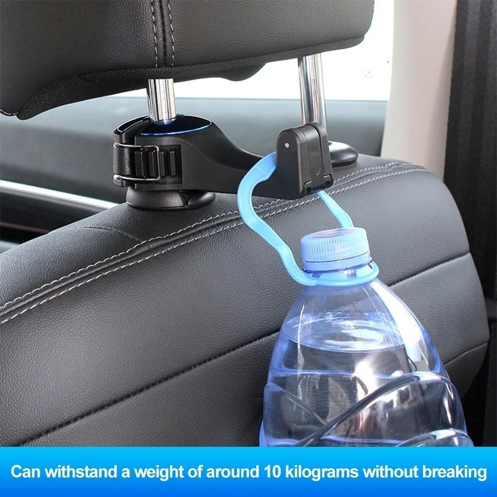 Multi-Function 2 In 1 Car Hook Hidden Lock Buckle Mobile Phone Holder Hanging Storage Adjustable Headrest Hook For Rear Seat