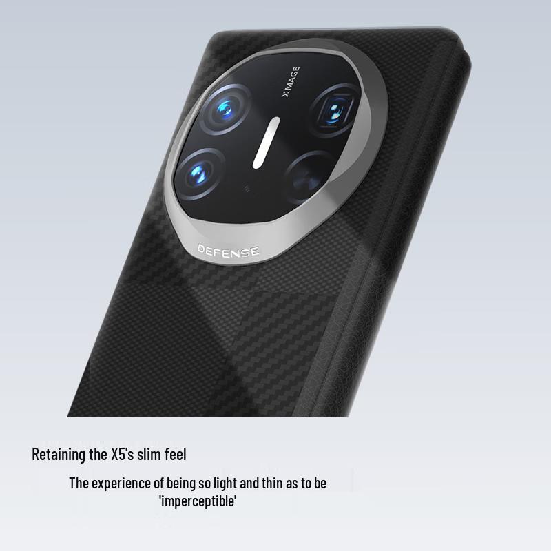 Etui Mondrian Design z włókna aramidowego Kevlar Full-Wrap na zawias do Huawei Mate X6