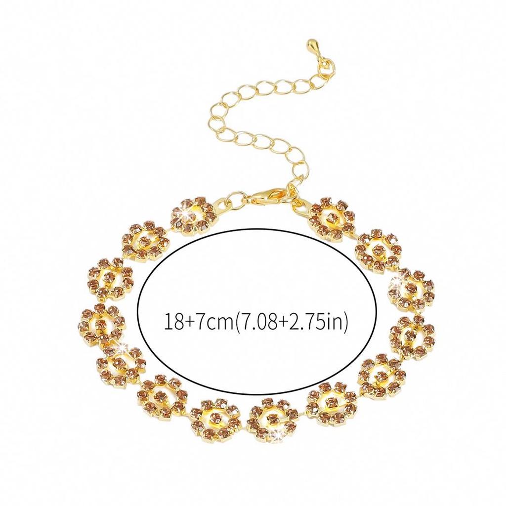 European & American Retro High-End Rhinestone Anklet for Women: Non-Fading, Niche Design, Light Luxury Foot Jewelry