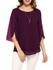 Women's and Girls Georgette Top Wine