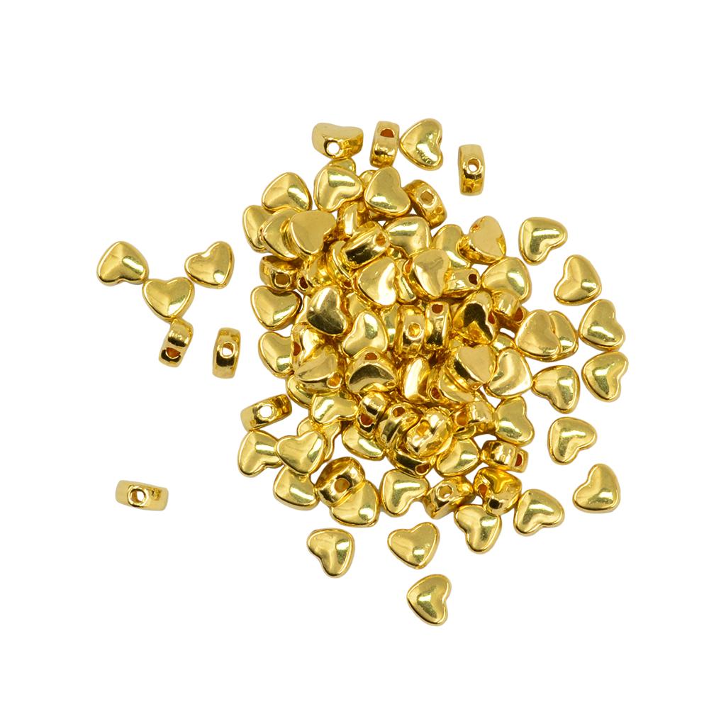 100 τμχ 5mm Mini Love Heart Spacer Loose Beads για κοσμήματα DIY