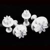 4 τμχ Plum Flower Plunger Fondant Mold Cutter Sugarcraft Διακόσμηση μπισκότων για κέικ
