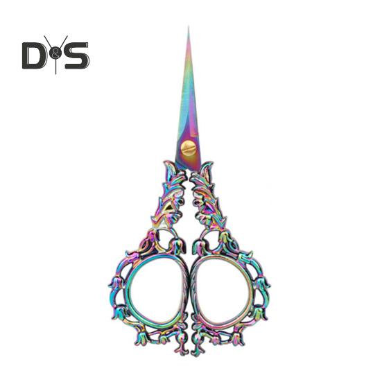 Vintage Carved Flower Scissors Heavy Duty Stainless Steel Sharp Blade Multipurpose Tailor Scissors DIY Embroidery Arts Crafts Crochet Yarn Needlework
