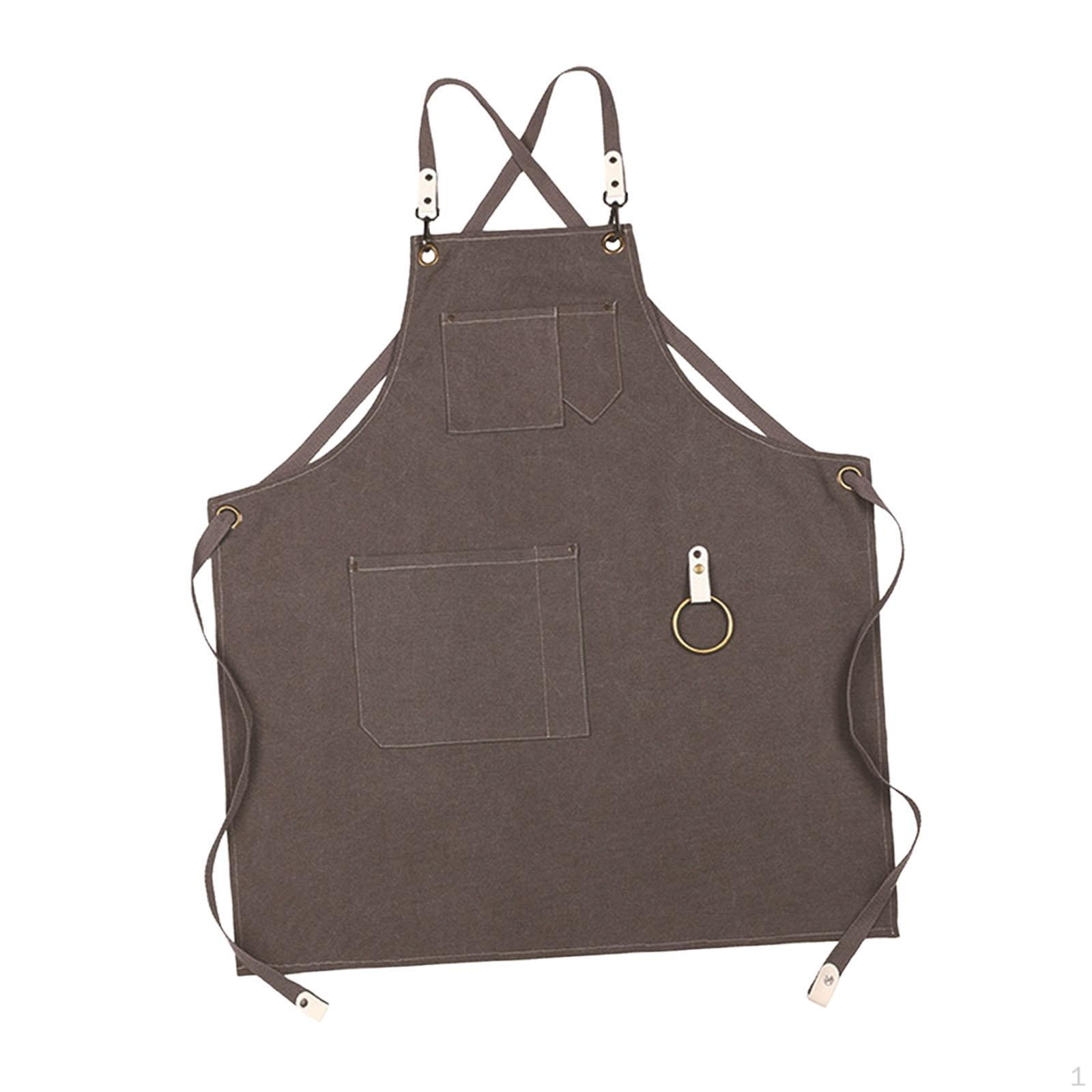 

Multifuntional Apron Chef Adjustable Strap for Adults Artist Kitchen Catering Work сірий