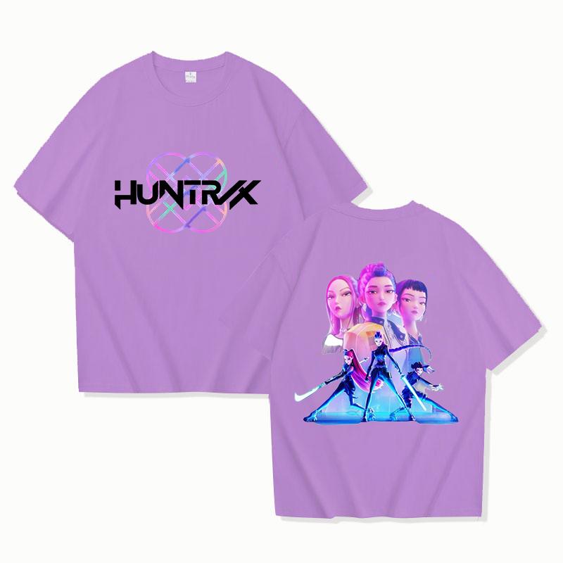 New Funny KPop Demon Hunters Printing T Shirt Unisex Short Sleeve O Neck Summer Casual KPop Harajuku T-shirt Top Tee