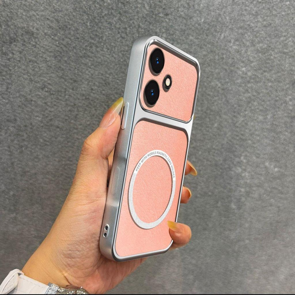 Upgraded Big Lens Protection Case for infinix HOT 30i NFC,30 Play NFC,30 4G Luxury Leather Casing with Magnetic Ring