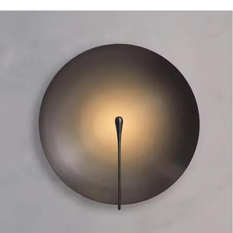 Nordic Creative Universe LED Wall Light Art Disc Light Retro Round Stainless Steel Living Room Interior Decoration Fixtures
