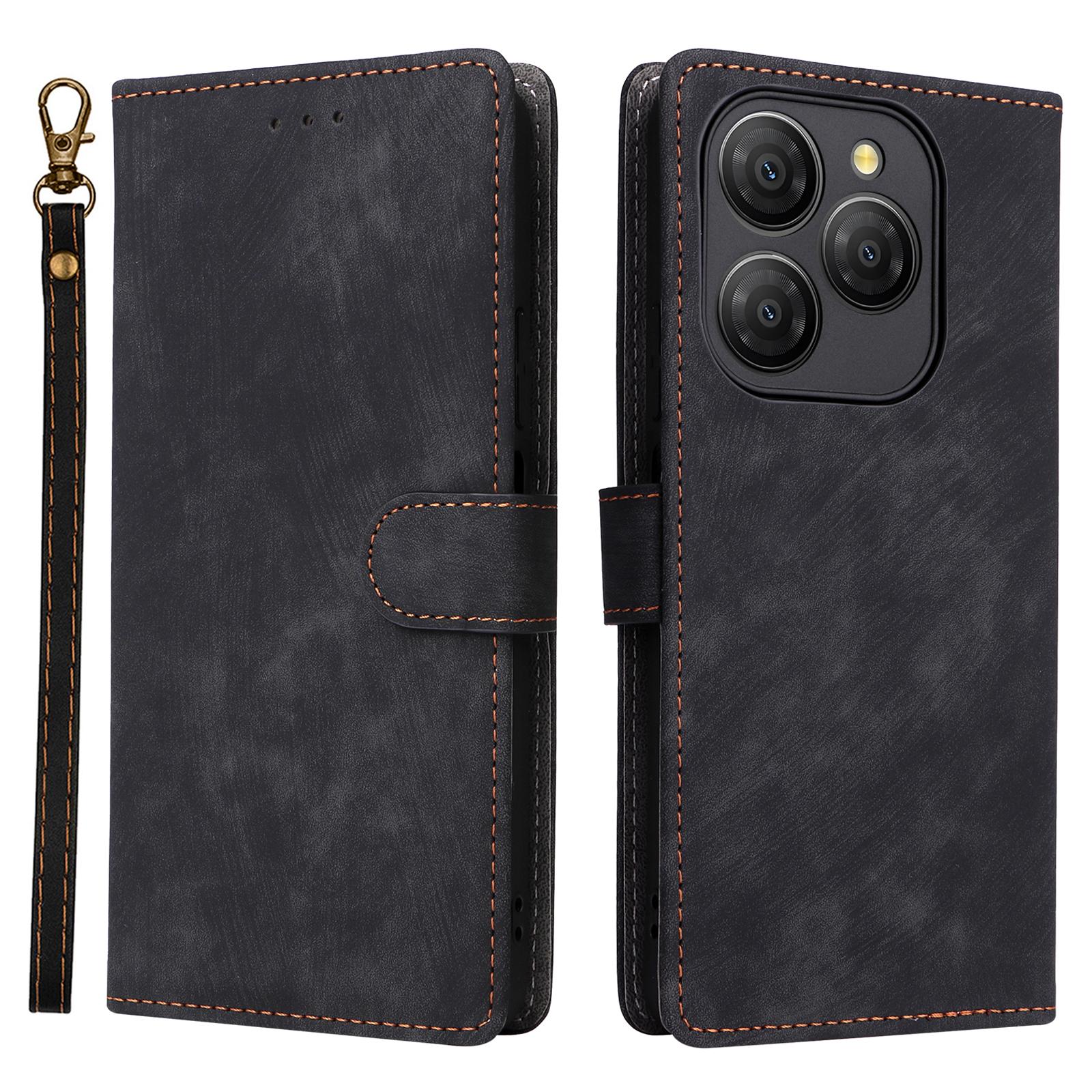 

Для Blackview Shark 9 5G Чехол-кошелек с RFID-блокировкой Чехол-подставка из ПУ кожи с окошком Black