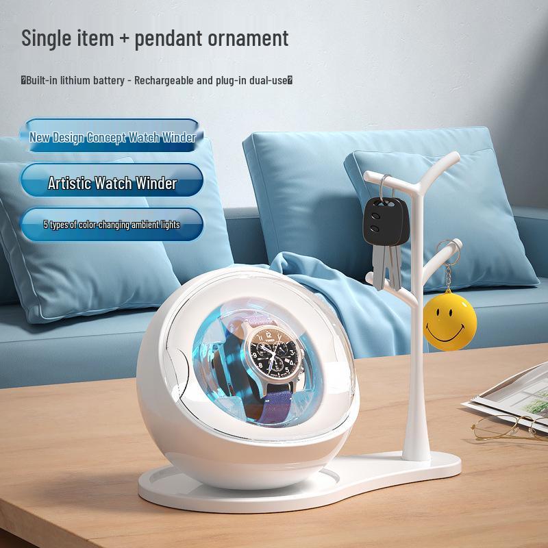 Automatický mechanický natahovač hodinek s otáčením a úložným prostorem