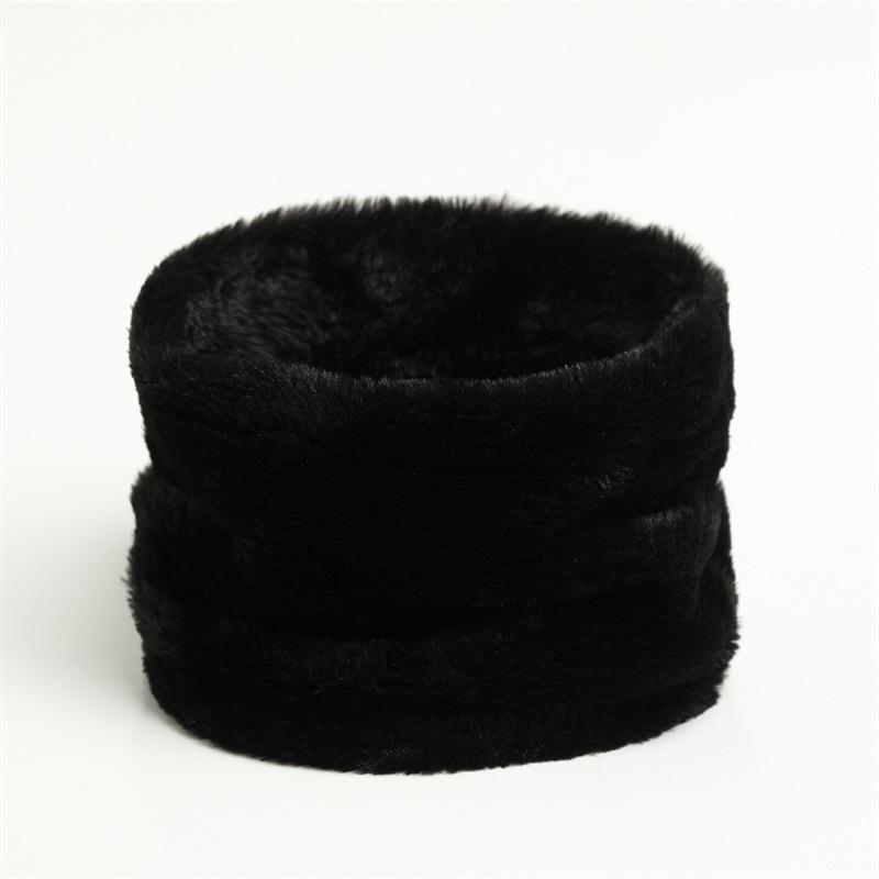 Imitation Rabbit Fur Warm Winter Ring Scarf Solid Color Soft Plush Thick Outdoor Women Neckerchief Face Mask Muffler Wrap Unisex 15x25cm