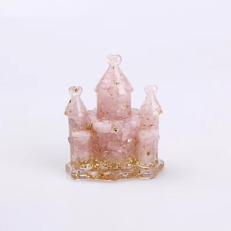 

Natural Crystal Gemstone Fairy Tale Castle Home Decor Gift For Kids Style P