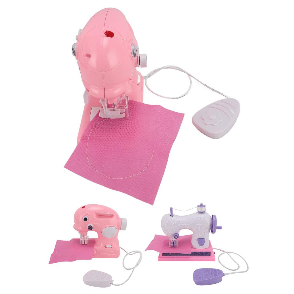 Children Sewing Machine Toy DIY Electric USB Rechargeable Sewing Machine Toy Set for Children