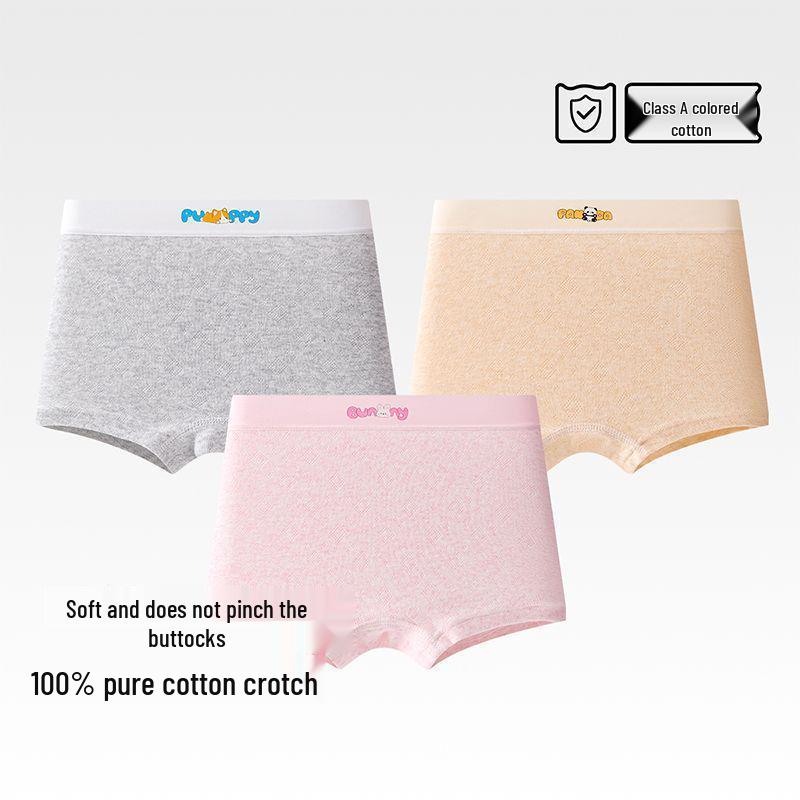 

Бавовняні боксери для дівчат: Антибактеріальна білизна для дітей та підлітків, розроблена з урахуванням безпеки 3XL 120-140 lbs