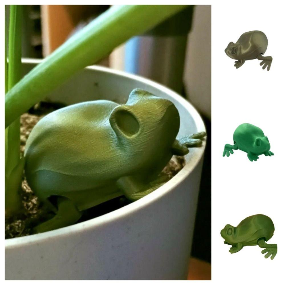 Movable 3D Printed Frog Model Realistic Mini Frog  Figurine  Children Girls Boys