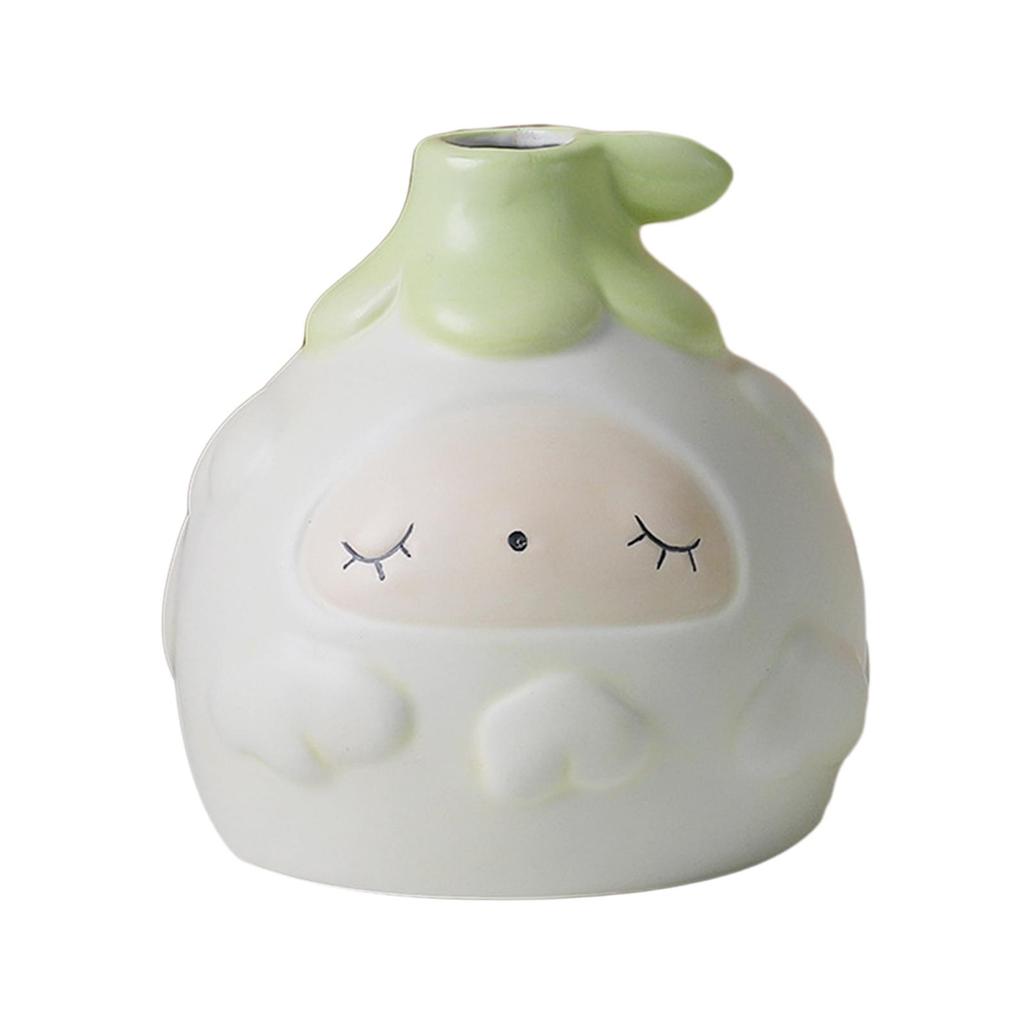 Porcelain Balcony Flower Pot Cartoon Planter Sculpture Desk Artwork Plant Holder Desk Ornament for Dining Table Versatile