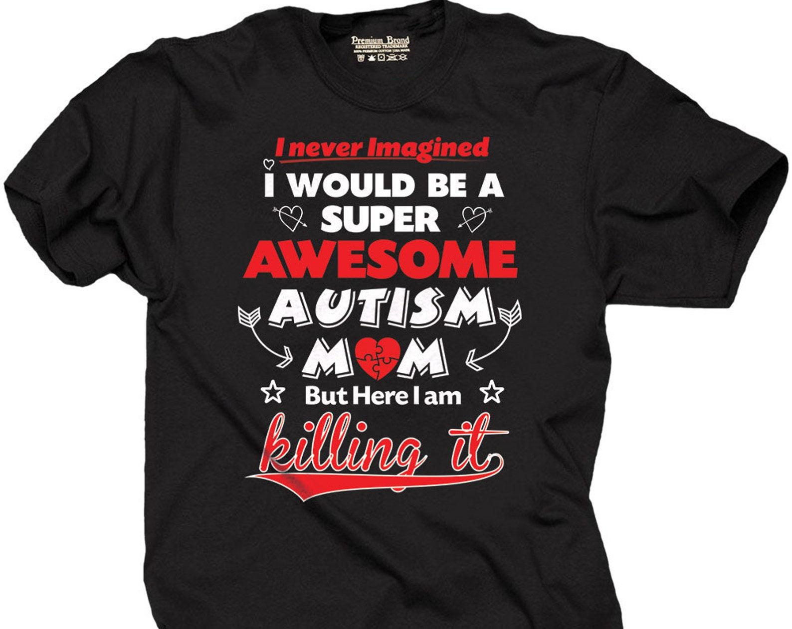 Autism Mom T-Shirt: Puzzle Piece Design, Gift for Mother 2XL