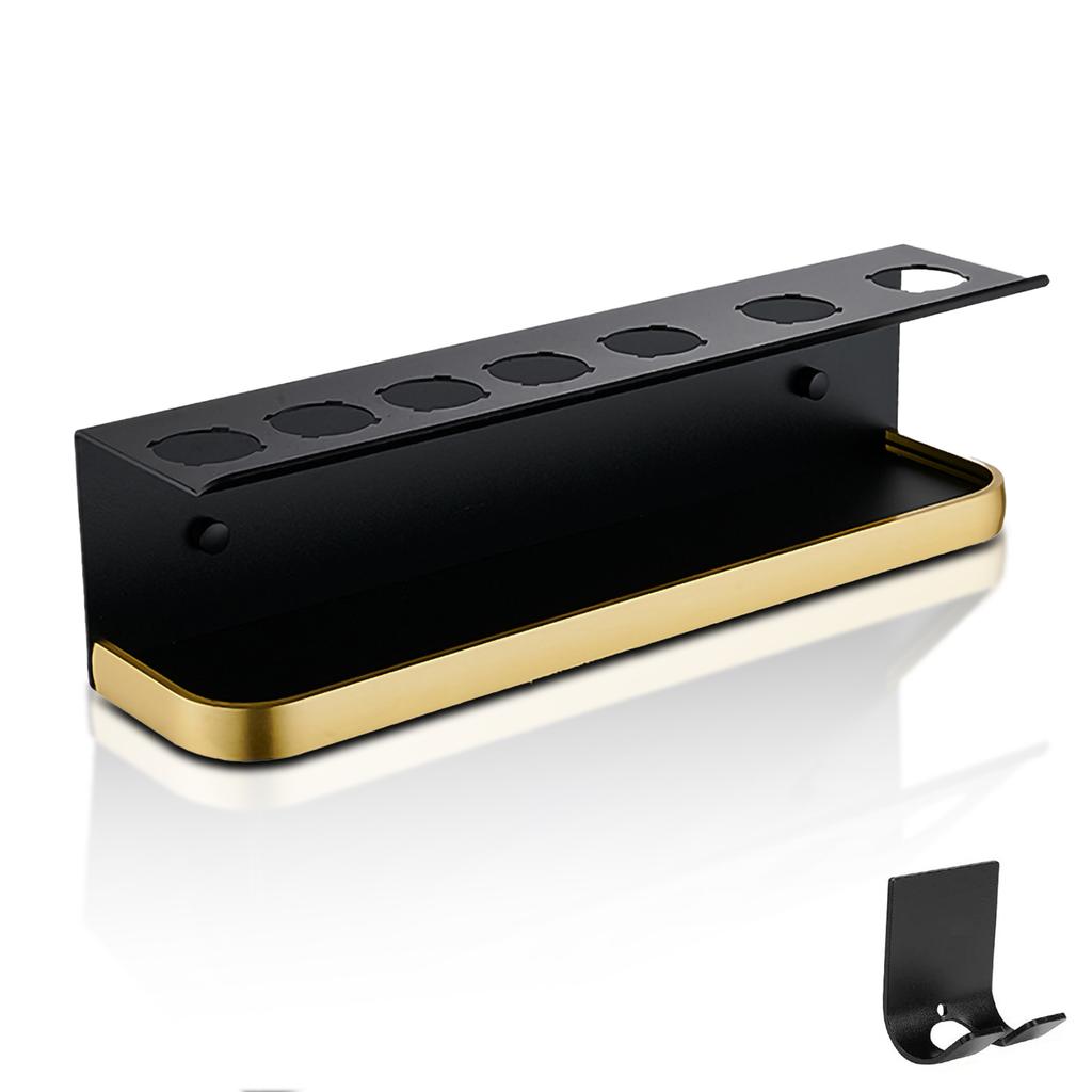 Curling Iron Storage Racks Aluminum Curling Iron Set Display Stand Shelf Multifunction Hair Dryer Curling Wand Storage Holders