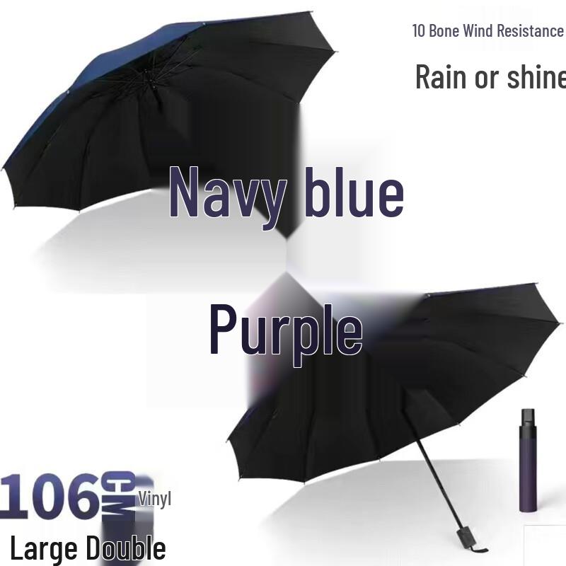 Hanyou Thickened Dual-Use Sun & Rain Umbrella Set