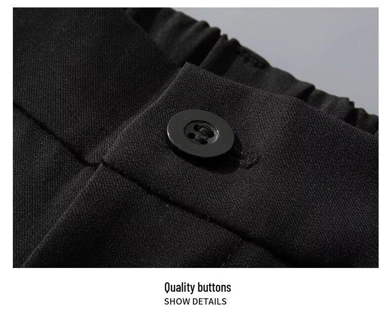 Pantalon d'été léger pour homme, élégant, coupe droite - Pantalon de costume ample, confortable, respirant, à drapé