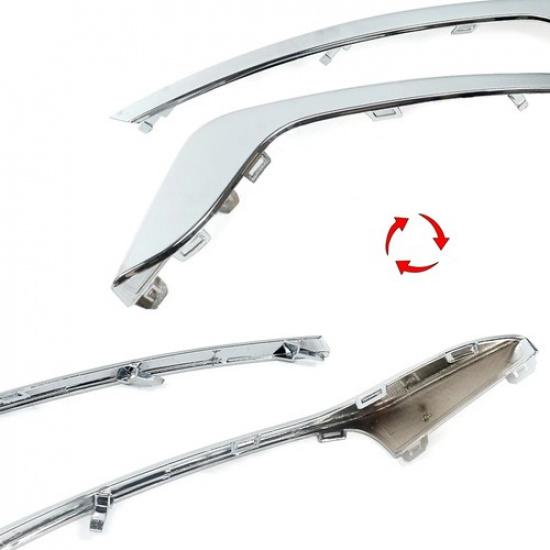 Chrome Front Bumper Fog Light Lamp Strip Trim Fit For Ford Fusion