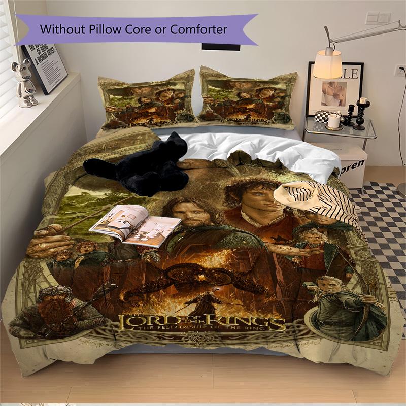 Journey Through Middleearth Print 3Pcs Bedding Setduvet Cover With 2 Bedropillowcase Home Birthday Gift