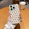 Orange And Pink Large Spots Phone Case For IPhone 17 Air 16 15 14 Plus 13 12 11 Pro Max Elegant Shockproof Vintage Leather Cover