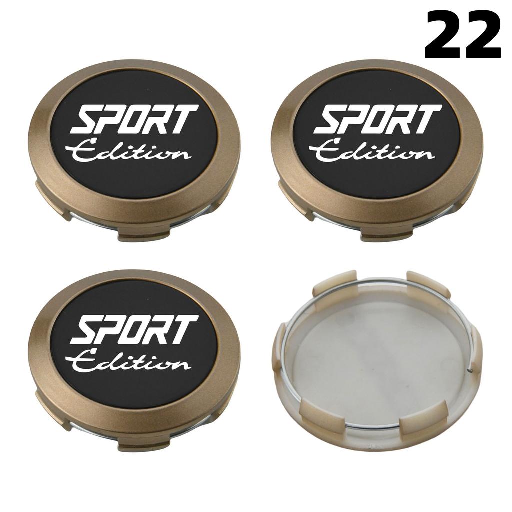 1Set/4PCS 64MM OD / 62MM ID Cap For Rims RACING SPORT Logo Wheel Center Cap Sport Car Wheel Cover Hub Caps