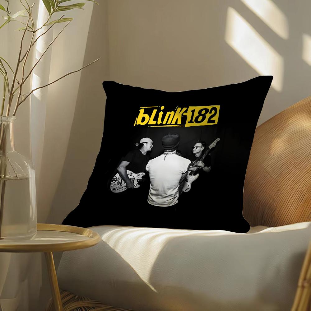 B-Blink 182 Cushion Cover Soft Short Plush Pillow Cover Smooth Cozy Texture Aesthetic Cushion Case Home Decor