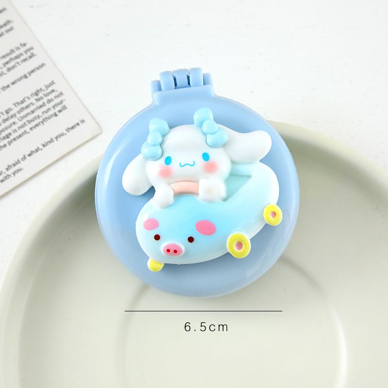 Cute Cartoon Folding Massage Comb for Girls - Portable Round Air Cushion Design