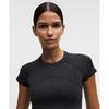Lululemon Swiftly Tech Cropped Short Sleeve Shirt 2.0  Sparkle Black Rainbow Lurex