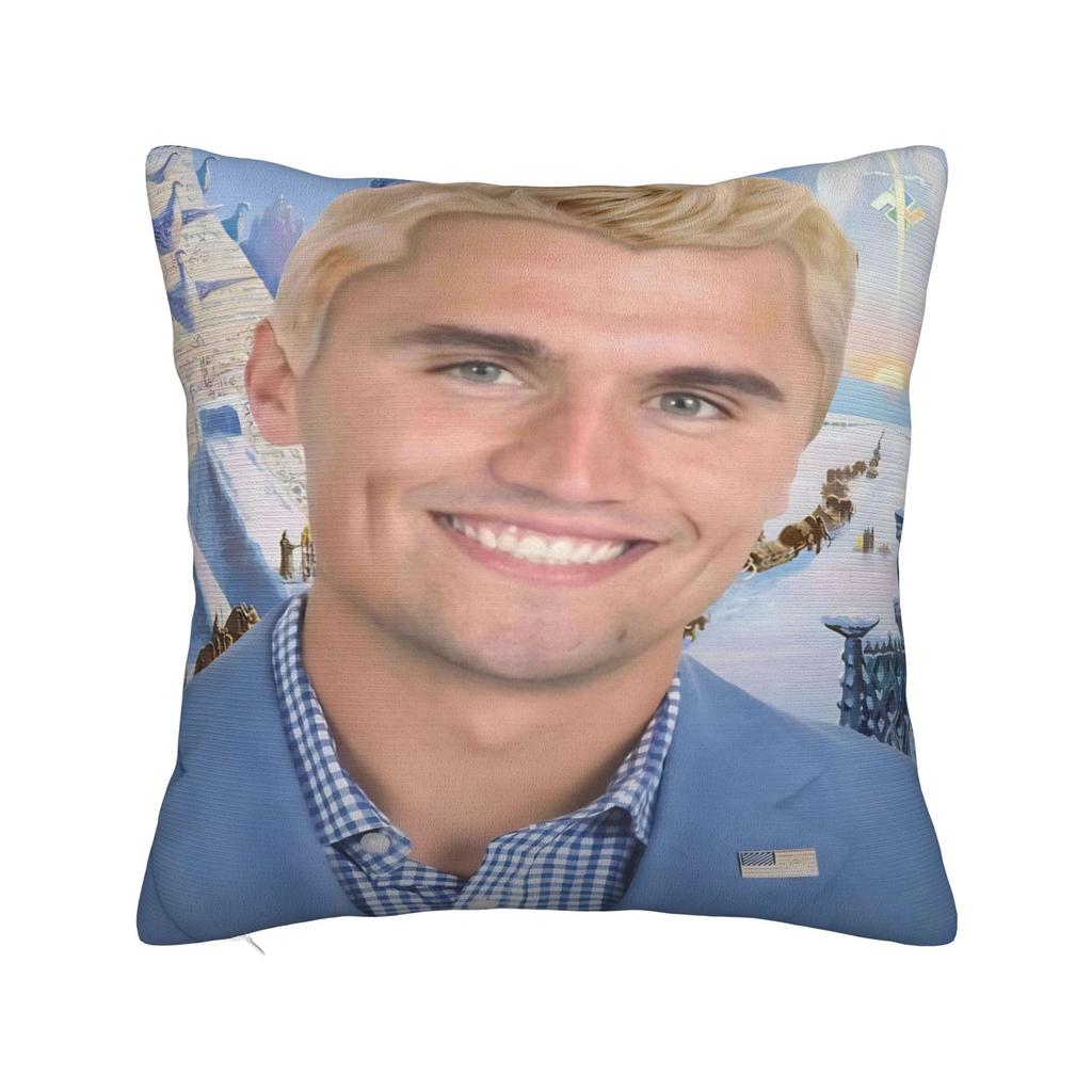 Charlie Kirk Miner Pillow Case Comfy Pillow Cover For Sofa Car Home Decor Funny Cushion Cover