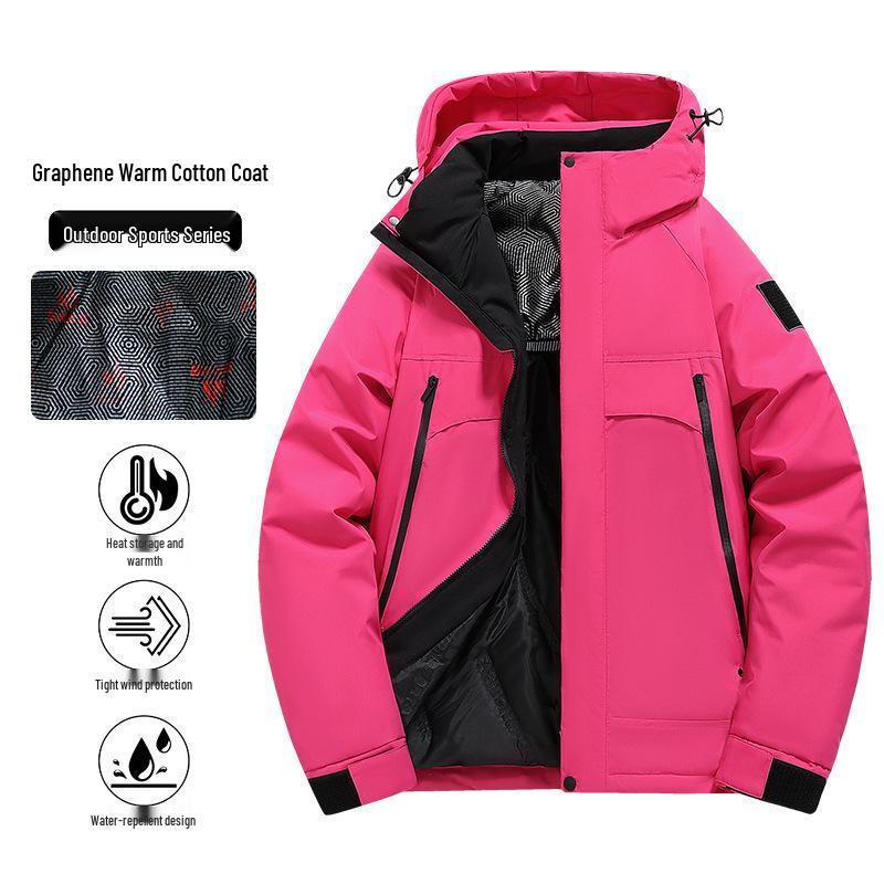 Winter 2025 Unisex Hooded Waterproof Windproof Cotton Jacket