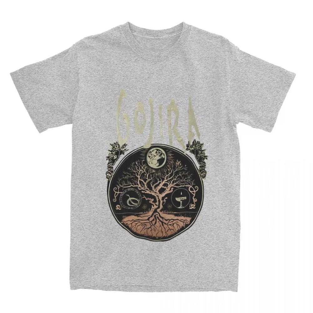 Men's Women Cotton T Shirts Rock Metal Band Gojiras T-Shirts Leisure French Heavy Metal Summer Tees Vintage Cotton Clothing Gift